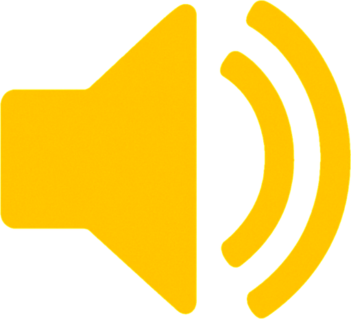 Symbol of opening speaker.
In-Game asset.  2d.  High contrast.  No shadows