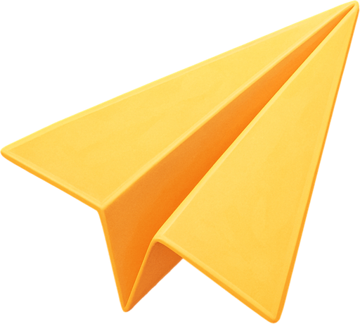 A paper plane. Cute soft graphics. soft ambient light. semi-matte to satin surfaces. naturalistic with slight saturation boost colors. 
In-Game asset.  2d.  High contrast.  No shadows. top down..
In-Game asset.  2d.  High contrast.  No shadows