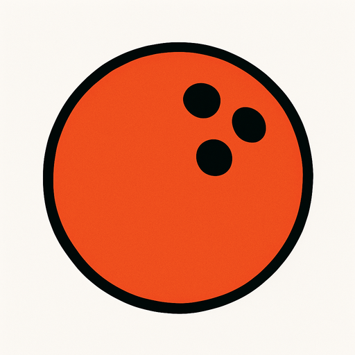 bowling topu.
In-Game asset.  2d.  High contrast.  No shadows