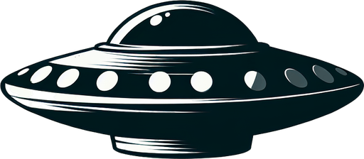 game flying saucer.
Single Game Texture.  In-Game asset.  2d.  Blank background.  High contrast.  No shadows
