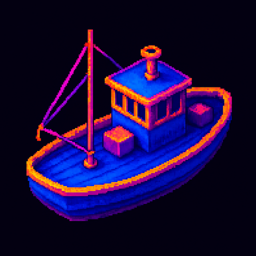 This same boat 3/4 top view facing south.