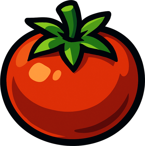 tomato.
In-Game asset.  2d.  High contrast.  No shadows