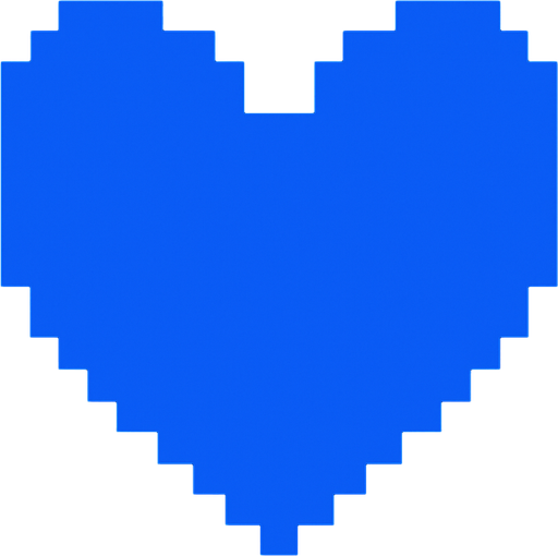 Undertale heart but blue.
In-Game asset.  2d.  High contrast.  No shadows