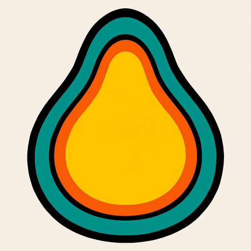 make a backgroud shaped pear but dont do pear.
In-Game asset.  2d.  High contrast.  No shadows