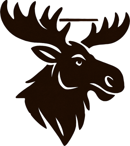 Moose pic with wooden background.
In-Game asset.  2d.  High contrast.  No shadows