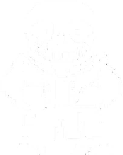 Sans Undertale.
In-Game asset.  2d.  High contrast.  No shadows