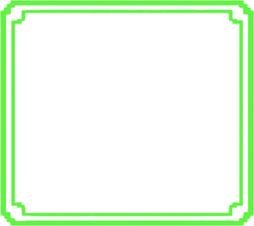 Recuadro de color negro con borde verde claro, que sea semi transparente en un 70% y que sea algo retro, apra menu de videojuego.
In-Game asset.  2d.  High contrast.  No shadows