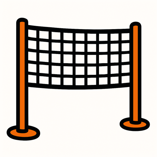 volley ball net.
In-Game asset.  2d.  High contrast.  No shadows