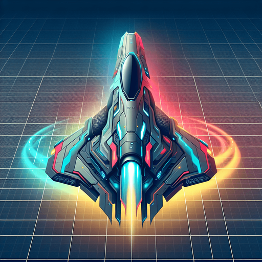 Hero Space Ship facing upwards.
2D art, game texture, blank background. Sprite sheet asset.
Design Guideline: The game's style is bright, high-quality vector graphics with sharp, clean lines and a modern aesthetic. Colors should be vivid and contrast well, emphasizing a futuristic, sleek feel. Textures are minimalistic, focusing on flat surfaces with subtle gradients for depth. Lighting effects are dynamic yet soft, enhancing the vibrancy without overpowering. Assets should look consistent, fitting a coherent, tech-savvy universe. Think 'sophisticated simplicity' for a futuristic, engaging spaceship game.