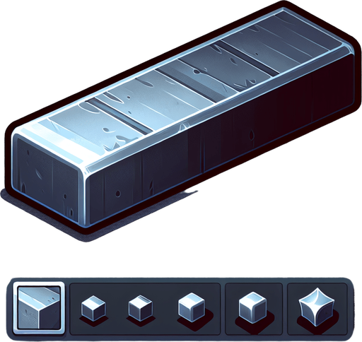Metal bar.
Single Game Texture.  In-Game asset.  2d.  Blank background.  High contrast.  No shadows