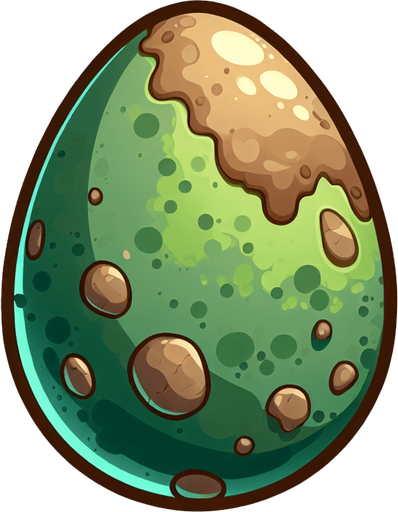 Cartoon rotten egg.
Single Game Texture. In-Game asset. 2d. Blank background. High contrast. No shadows.