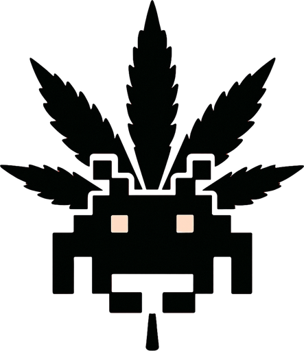 invaderWeed.
2d.  High contrast.  No shadows