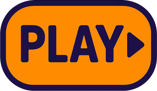 A Play button.
In-Game asset.  2d.  High contrast.  No shadows