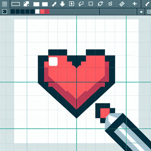 Heart_icon pixel.
Single Game Texture. In-Game asset. 2d. Blank background. High contrast. No shadows.