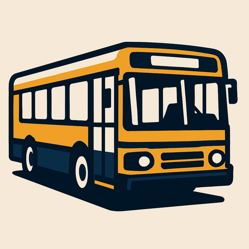 Bus.
In-Game asset.  2d.  High contrast.  No shadows