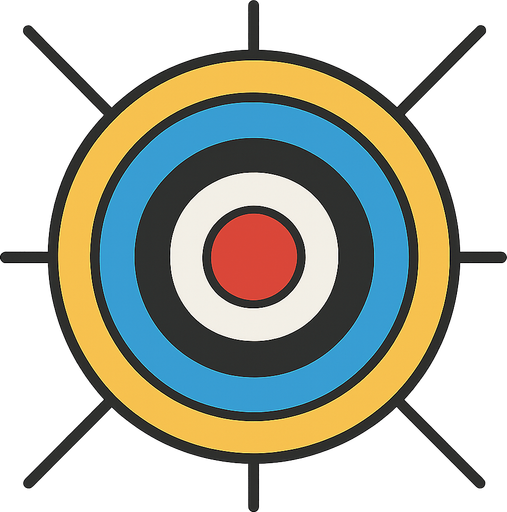 target. No background. Transparent background. Blank background. No shadows. 2d. In-Game asset. flat