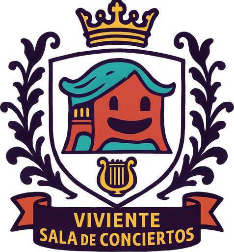 RoyalCrest de una Sala de Conciertos Viviente.
In-Game asset.  2d.  High contrast.  No shadows