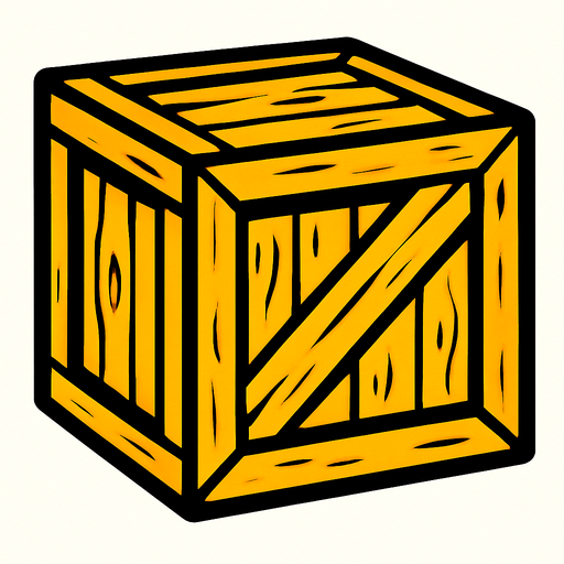 Box.
In-Game asset.  2d.  High contrast.  No shadows