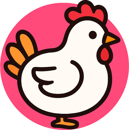chicken ball and pink.
In-Game asset.  2d.  High contrast.  No shadows