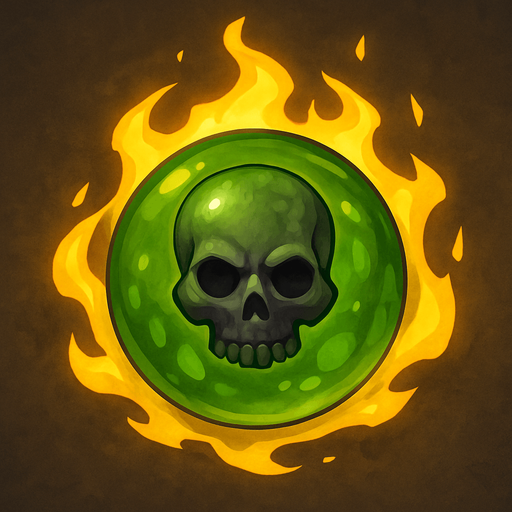 yellow flame ze poisonous bead top view.
In-Game asset