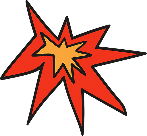 cartoony explosion effect
. No background. Transparent background. Blank background. No shadows. 2d. In-Game asset. flat