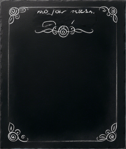 "RULES" handwritten in chalk