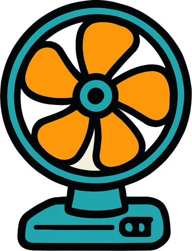 Fan blades symmetrical.
In-Game asset.  2d.  High contrast.  No shadows