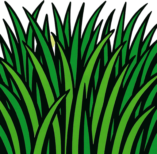 Make a image that were a crop on grass.
2d.  High contrast.  No shadows