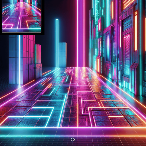 2d side view of a neon sidewalk, in the art style of a neon cyberpunk world.
Single Game Texture. In-Game asset. 2d. Blank background. High contrast. No shadows.