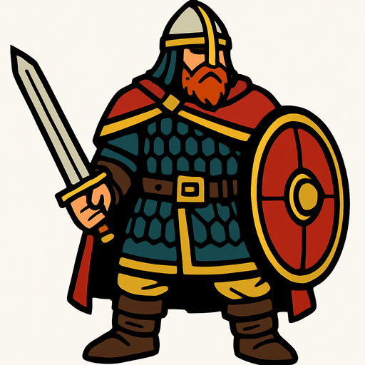 Vareg muhafızı.
In-Game asset.  2d.  High contrast.  No shadows