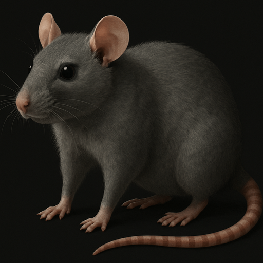Make it less cartoony and make the rat standing