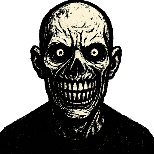 Bana Korkunç bir kare insan oluştur.
In-Game asset.  2d.  High contrast.  No shadows