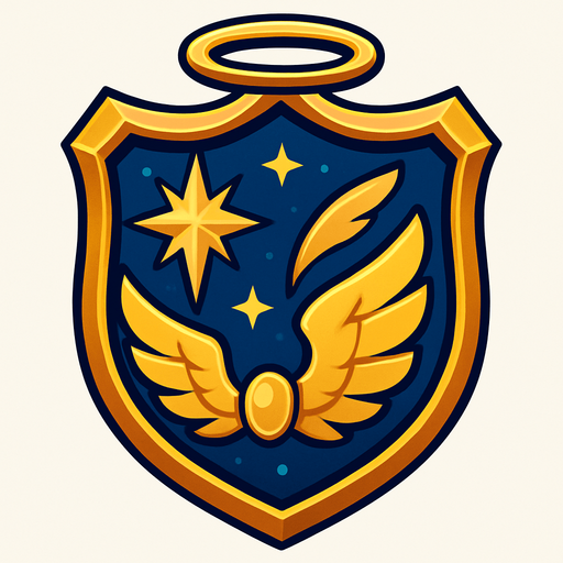 escudo celestial.
In-Game asset.  2d.  High contrast.  No shadows
