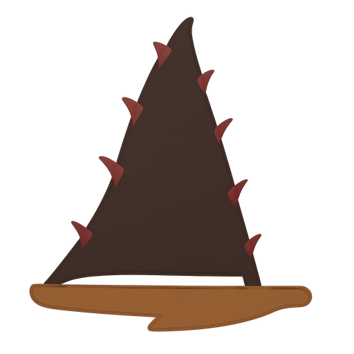 Thorn. No background. Transparent background. Blank background. No shadows. 2d. In-Game asset. flat