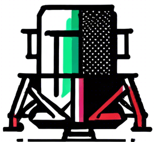 same image but add a green flag on top of the lander