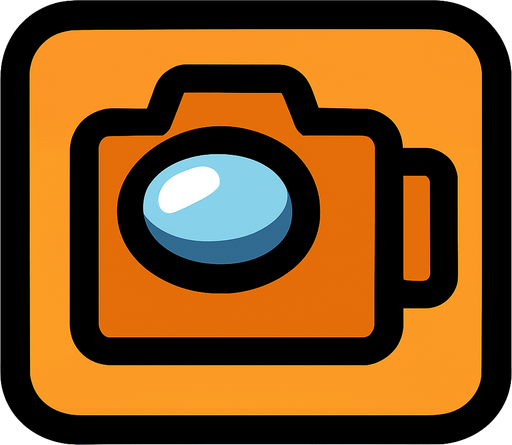 cameraButton among us.
In-Game asset.  2d.  High contrast.  No shadows