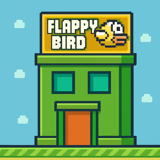 Make it flapy bird building.
In-Game asset.  2d.  No shadows