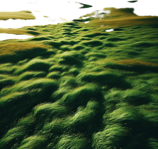 grass top view.