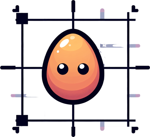 Cartoon egg.
Single Game Texture. In-Game asset. 2d. Blank background. High contrast. No shadows.