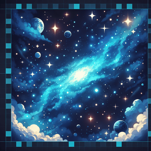 galaxy background.
Single Game Texture. In-Game asset. 2d. Blank background. High contrast. No shadows.