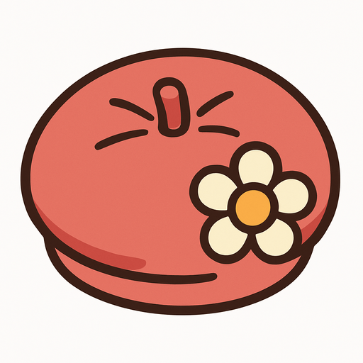 cute design beret top view..
In-Game asset.  2d.  High contrast.  No shadows