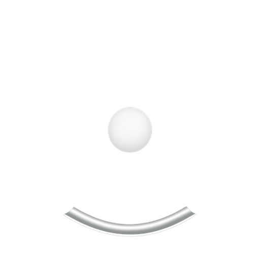 Simple white ball at the center of the arc