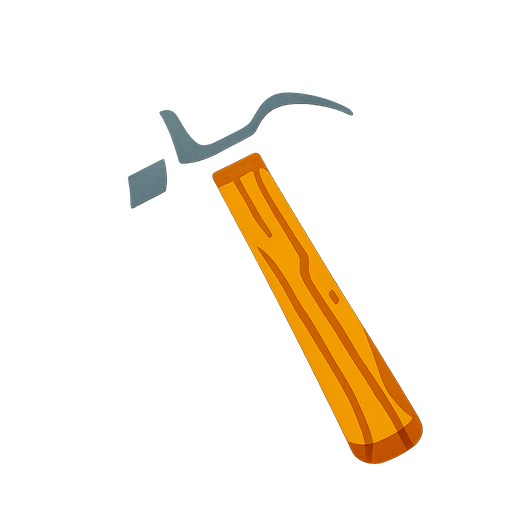 Hammer icon.
In-Game asset.  2d.  High contrast.  No shadows