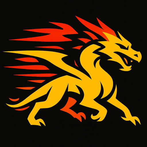 speed dragon.
In-Game asset.  2d.  High contrast.  No shadows