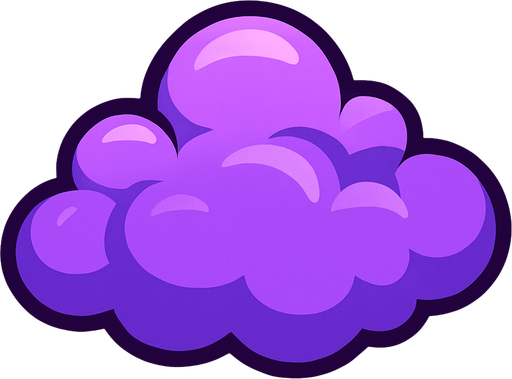 cloud purple.
In-Game asset.  2d.  High contrast.  No shadows