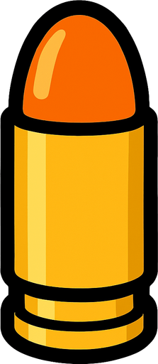 Tabanca mermisi tasarla.
In-Game asset.  2d.  High contrast.  No shadows