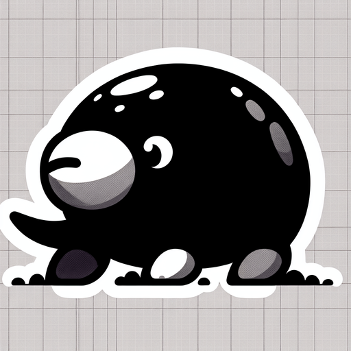 Mole.
Single Game Texture.  In-Game asset.  Blank background.  High contrast.  No shadows