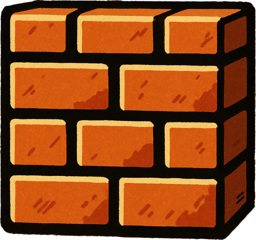 Mario style brick block.
High contrast