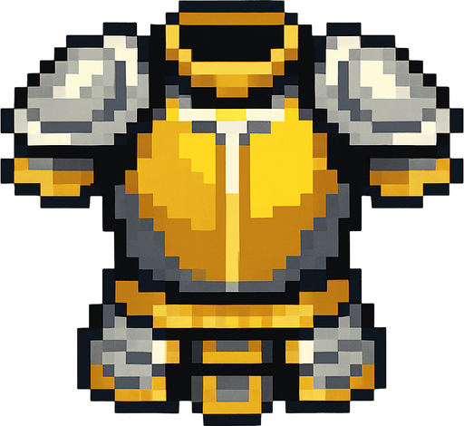 armor pixel art.
In-Game asset.  2d.  High contrast.  No shadows