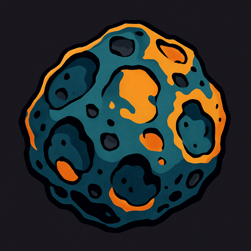 Asteroid Nikel - Yazısız.
In-Game asset.  2d.  High contrast.  No shadows